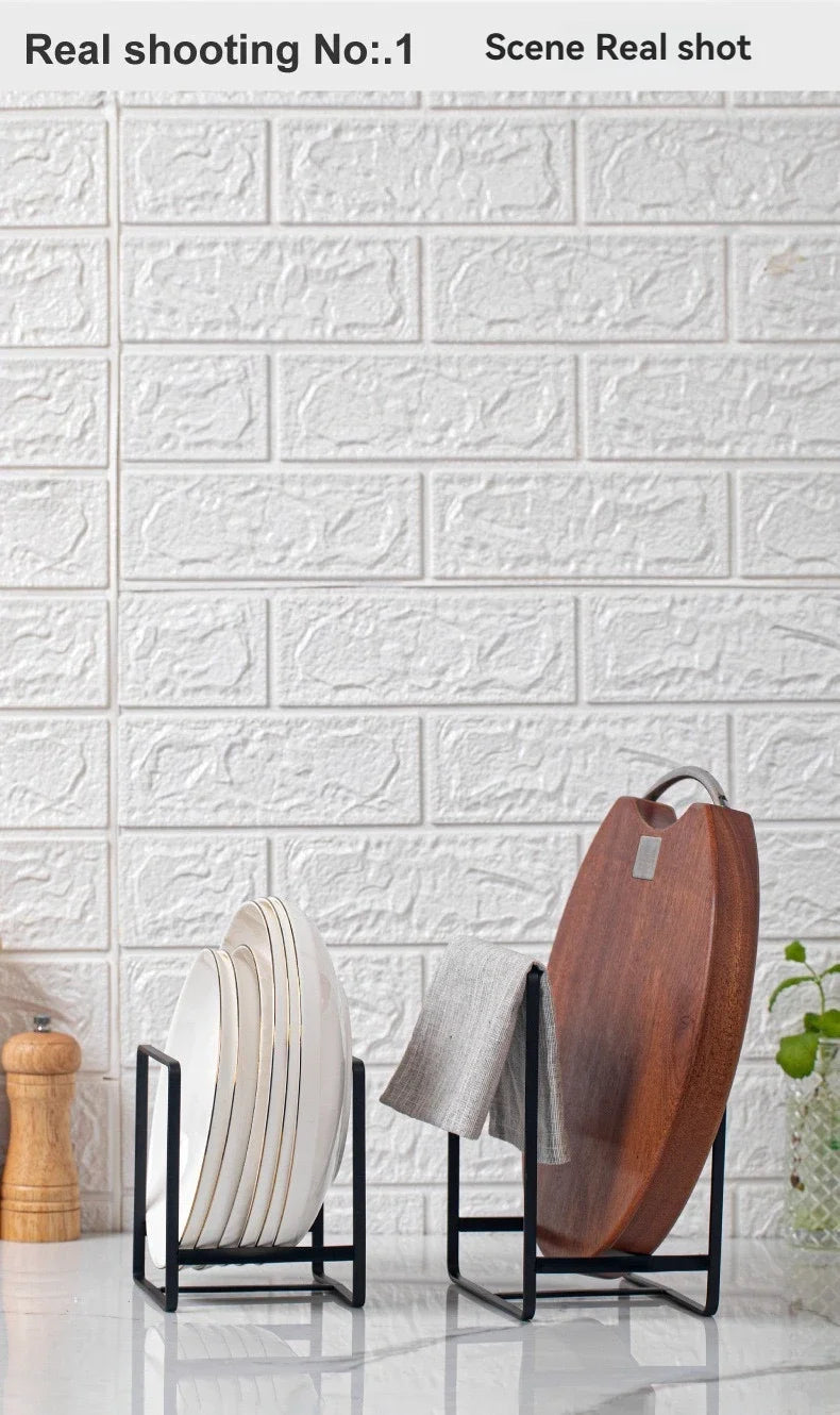 Kitchen Rack Dish Storage Rack Cabinet Dish Rack Dinner Plate Drain Rack Countertop Rack Plate Iron