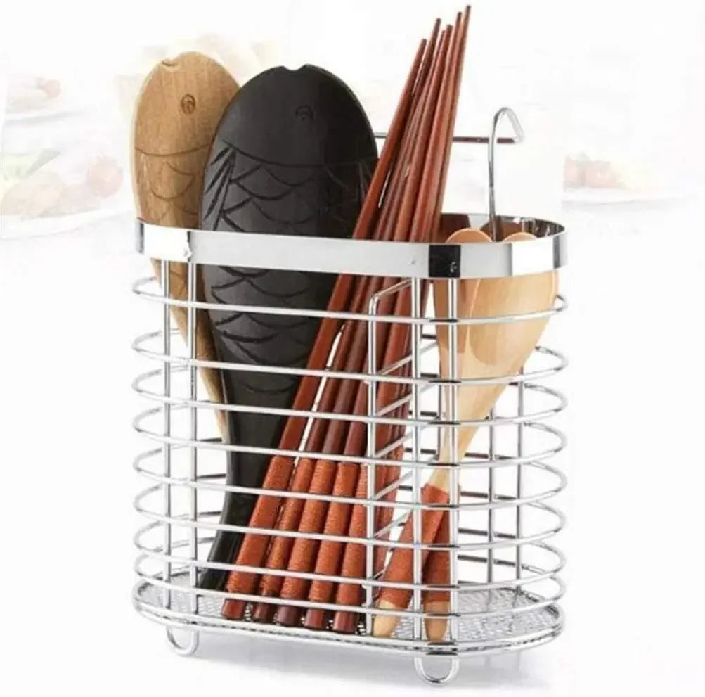 Kitchen Organizer Rack Stainless Steel Dish Cutlery Rack Drainer Drying Tray Kitchen Utensil